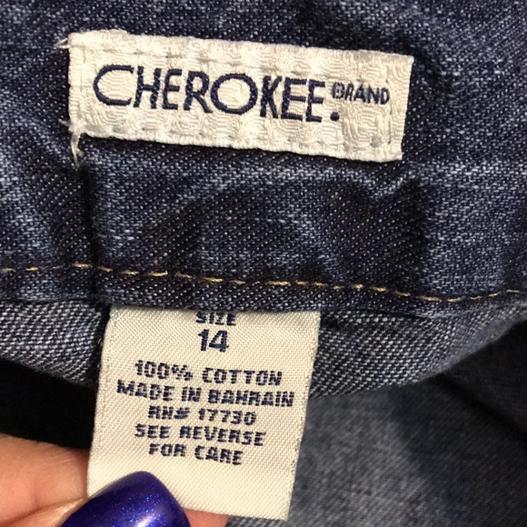 VINTAGE CHEROKEE SKIRT BLUE DISTRESSED WOMENS SIZE 14 - Picture 11 of 11